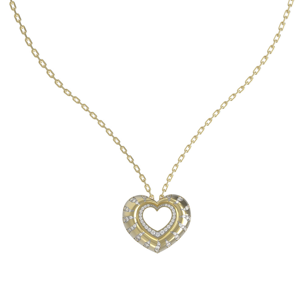 Колье из лимонного золота c бриллиантами