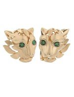 Серьги из золота c изумрудом